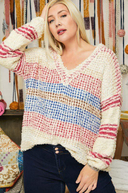 PLUS Carl color block sweater